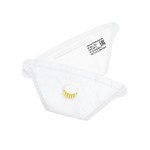 Маска-респиратор медицинская одноразовая, р. 20смх9.5см 25 шт утиный клюв 4-х слойная с клапаном выдоха нестерильная Сенс профешнл белая 2400001807703