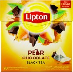 Чай черный, Lipton (Липтон) 1.6 г 20 шт Груша шоколад мороженое пирамидки