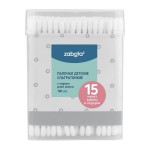 Ватные палочки детские, Lubby (Лабби) 180 шт арт. 13609 Забота2 ультратонкие 100% хлопок пласт. контейнер