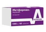 Метформин-Акрихин, таблетки покрытые пленочной оболочкой 1000 мг 60 шт
