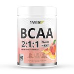 ВСАА 2:1:1, 1WIN (1ВИН) порошок 180 г 1 шт аминокислотный комплекс (30 порций) персик банка