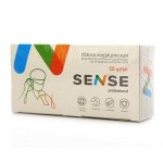 Маска медицинская одноразовая, 50 шт 3-х слойная на резинках Сенс розовая 2400003675805