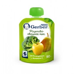 Пюре Gerber фруктово-овощной микс 90 г