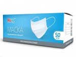 Маска медицинская одноразовая, Rutex (Рутекс) 50 шт Стандарт 3-х слойная белая 2400003675805